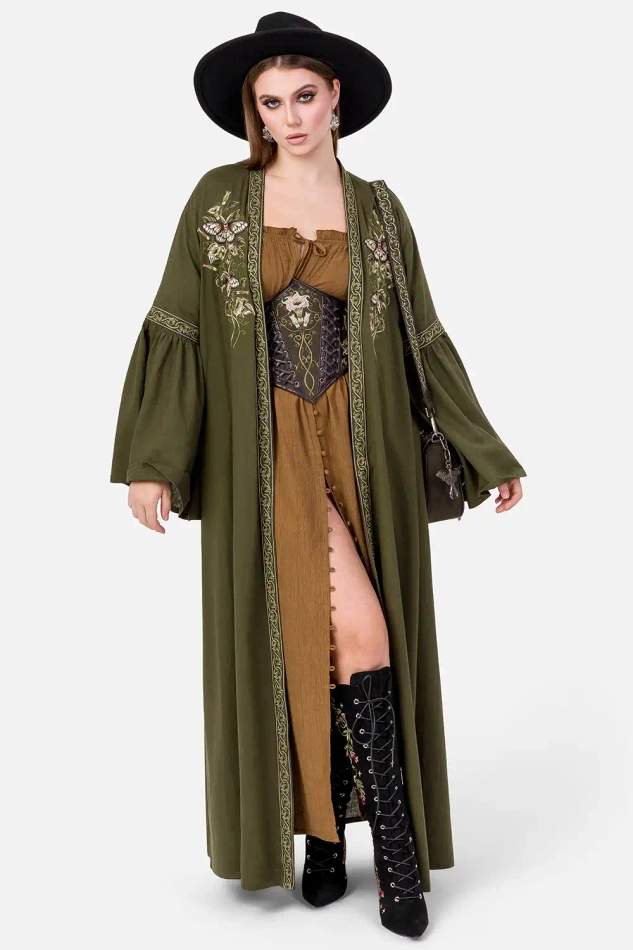 DARK BOTANY pasek gorsetowy z daturą