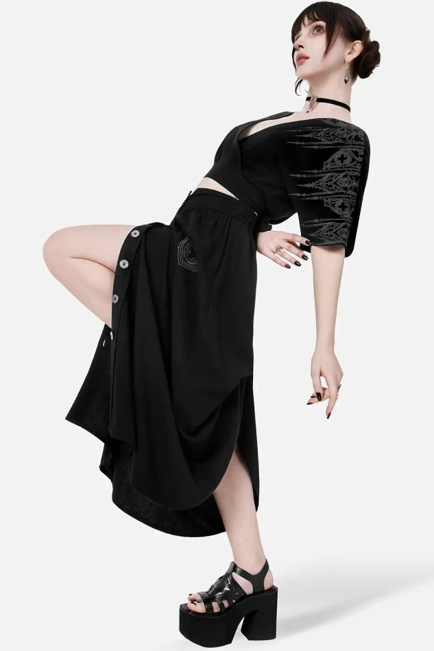 REQUIEM MOCK-WRAP BLOUSE