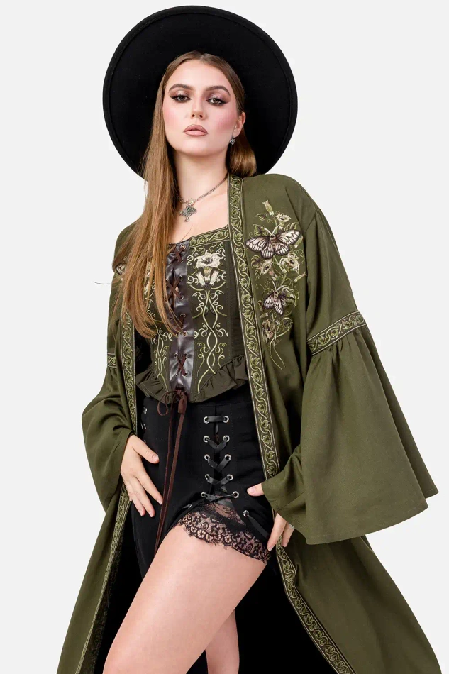 DARK BOTANY KIMONO MAXI