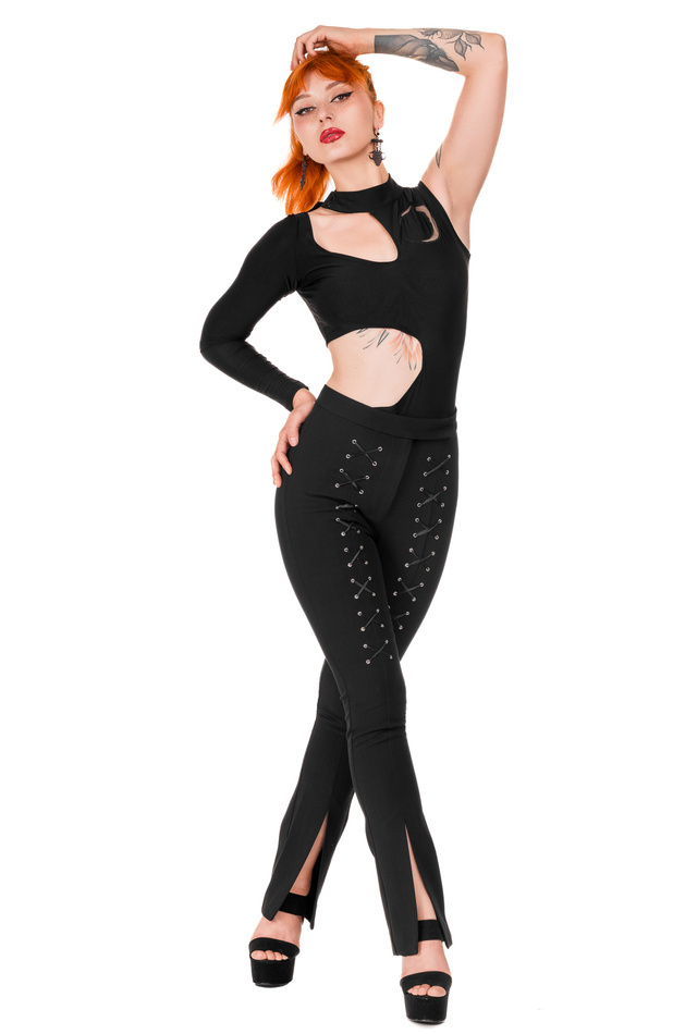 MOON ARMY Bodysuit Asymetryczne body z księżycem