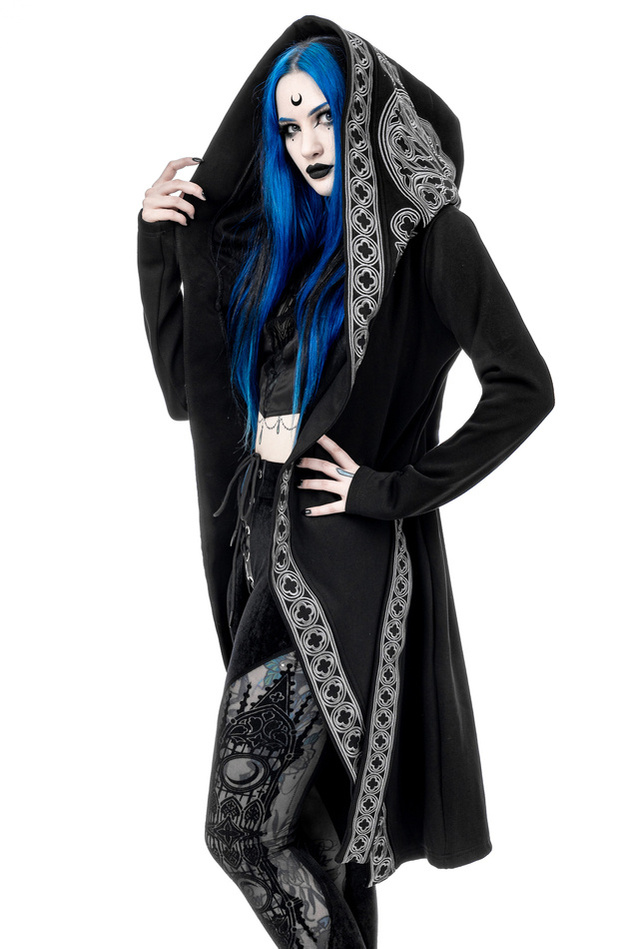 SACRUM HOODIE with Rose window embroidery