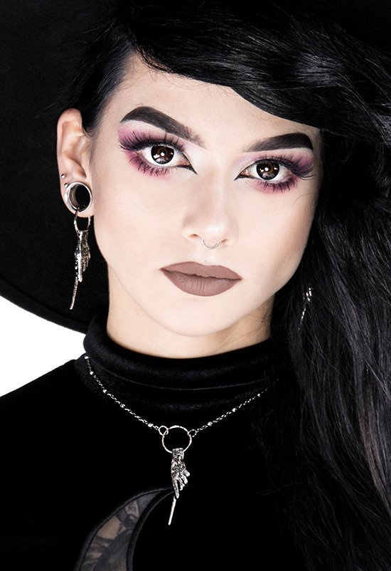 Gothic 925 Silver earrings MAGIC WAND HOOPS