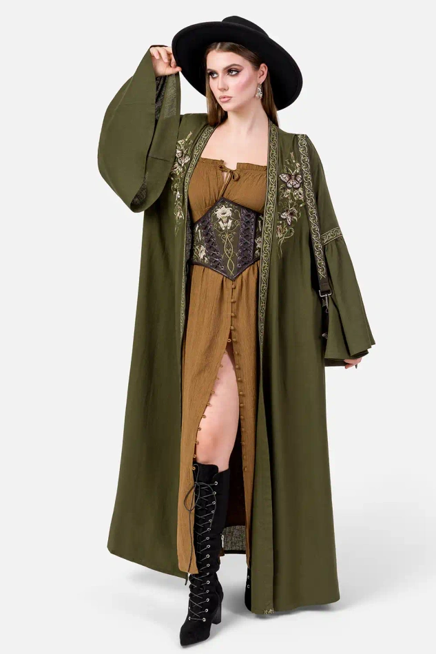 DARK BOTANY KIMONO MAXI