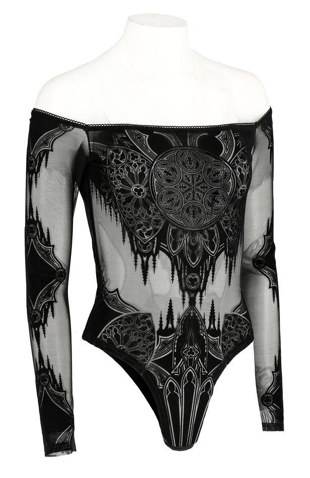 GOTHIC CHAPEL BODYSUIT OFF SHOULDERS