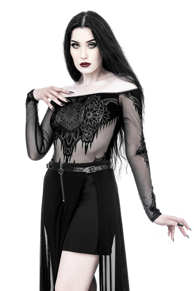 GOTHIC CHAPEL BODYSUIT OFF SHOULDERS