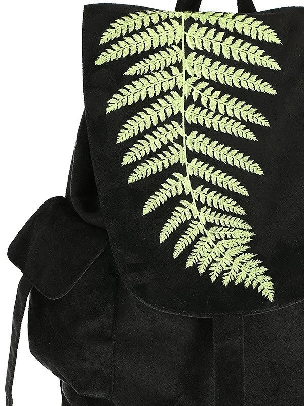 FERN BACKPACK Vegan suede, forest witch sack