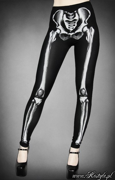 Skeleton leggings bones trousers horror pants
